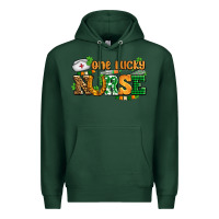 Sports Green one lucky nurse Premium Hoodie - AdoDesignShop