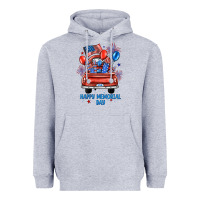 Heather Grey happy memorial day farm truck Heavyweight Hoodie - JahusDesignShop