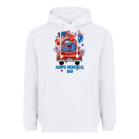 White happy memorial day farm truck Heavyweight Hoodie - JahusDesignShop