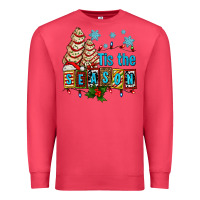 Cardinal tis the season christmas tree cake ado Premium Sweatshirt - AdoDesignShop