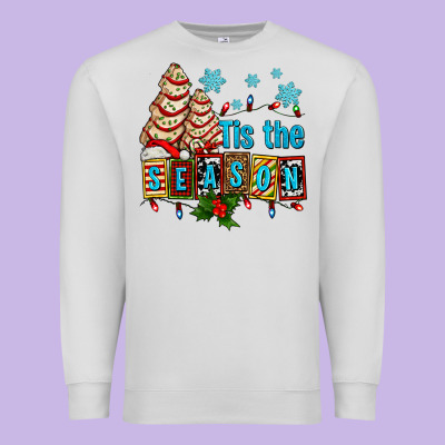Tis The Season Christmas Tree Cake Ado Premium Sweatshirt Designed By Adodesignshop