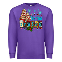 Purple tis the season christmas tree cake ado Premium Sweatshirt - AdoDesignShop