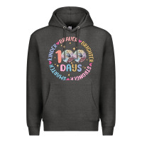 Charcoal Heather 100 days of school Premium Hoodie - MaliasSmallBusiness