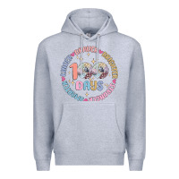Heather Grey 100 days of school Premium Hoodie - MaliasSmallBusiness