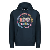 Navy 100 days of school Premium Hoodie - MaliasSmallBusiness