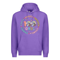 Purple 100 days of school Premium Hoodie - MaliasSmallBusiness