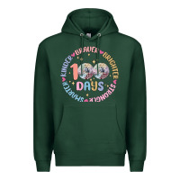 Sports Green 100 days of school Premium Hoodie - MaliasSmallBusiness