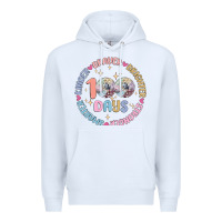 White 100 days of school Premium Hoodie - MaliasSmallBusiness