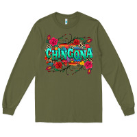 Army Green chingona Long Sleeve Tee - texasbilliewilder