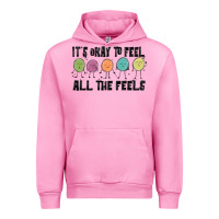 Fuchsia Pink ıt's okay to feel all the feels Urban Hoodie - MaliasSmallBusiness