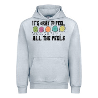 Heather Grey ıt's okay to feel all the feels Urban Hoodie - MaliasSmallBusiness