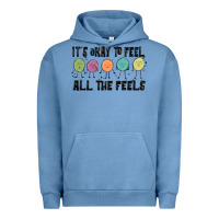 Pigment Pebble Blue ıt's okay to feel all the feels Urban Hoodie - MaliasSmallBusiness