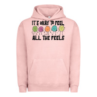 Pigment Salmon ıt's okay to feel all the feels Urban Hoodie - MaliasSmallBusiness