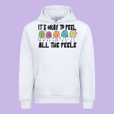 ıt's Okay To Feel All The Feels Urban Hoodie Designed By Maliassmallbusiness