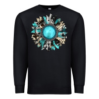 Black western sunflower gemstone Premium Sweatshirt - JahusDesignShop