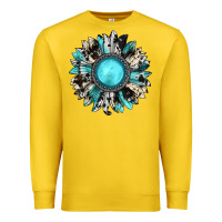 Lemon western sunflower gemstone Premium Sweatshirt - JahusDesignShop