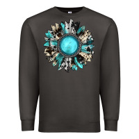 Smoke western sunflower gemstone Premium Sweatshirt - JahusDesignShop
