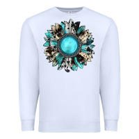 White western sunflower gemstone Premium Sweatshirt - JahusDesignShop