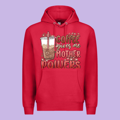 Coffee Gives Me Mother Powers Premium Hoodie Designed By Maliassmallbusiness