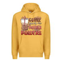 Mustard coffee gives me mother powers Premium Hoodie - MaliasSmallBusiness