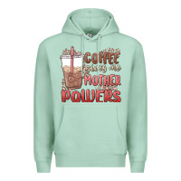 Seafoam coffee gives me mother powers Premium Hoodie - MaliasSmallBusiness