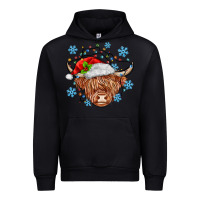 Black christmas cow Urban Hoodie - MaliasSmallBusiness