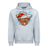 Heather Grey christmas cow Urban Hoodie - MaliasSmallBusiness