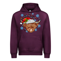 Mauve Wine christmas cow Urban Hoodie - MaliasSmallBusiness