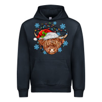 Navy christmas cow Urban Hoodie - MaliasSmallBusiness