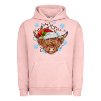 Pigment Salmon christmas cow Urban Hoodie - MaliasSmallBusiness