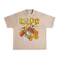 French Oak yellow sneaker girl afro woman Urban Heavy Tee - RanaPortraitStore