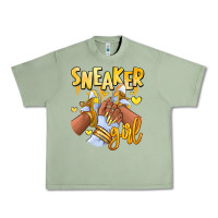 Oil Green yellow sneaker girl afro woman Urban Heavy Tee - RanaPortraitStore