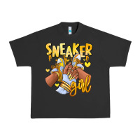 Pigment Black yellow sneaker girl afro woman Urban Heavy Tee - RanaPortraitStore