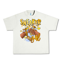 Pistachio yellow sneaker girl afro woman Urban Heavy Tee - RanaPortraitStore