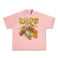 Salmon yellow sneaker girl afro woman Urban Heavy Tee - RanaPortraitStore