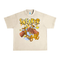 Sandshell yellow sneaker girl afro woman Urban Heavy Tee - RanaPortraitStore