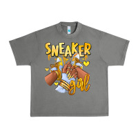 Tornado yellow sneaker girl afro woman Urban Heavy Tee - RanaPortraitStore