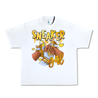 White yellow sneaker girl afro woman Urban Heavy Tee - RanaPortraitStore