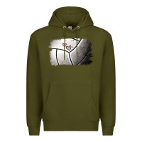 Army Green Volleyball Brushstroke Premium Hoodie - RanaPortraitStore