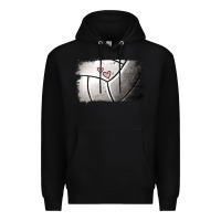 Black Volleyball Brushstroke Premium Hoodie - RanaPortraitStore