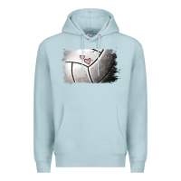 Blue Mist Volleyball Brushstroke Premium Hoodie - RanaPortraitStore