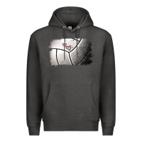 Charcoal Heather Volleyball Brushstroke Premium Hoodie - RanaPortraitStore