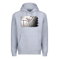 Heather Grey Volleyball Brushstroke Premium Hoodie - RanaPortraitStore