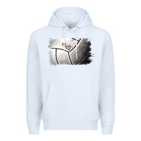 White Volleyball Brushstroke Premium Hoodie - RanaPortraitStore