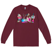 Burgundy hair stylist coffee cup Long Sleeve Tee - AdoDesignShop