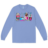 Colony Blue hair stylist coffee cup Long Sleeve Tee - AdoDesignShop