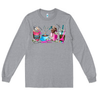 Heather Grey hair stylist coffee cup Long Sleeve Tee - AdoDesignShop