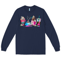 Navy hair stylist coffee cup Long Sleeve Tee - AdoDesignShop