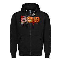 Black boo Zipper Hoodie - CowhideDigitalArt