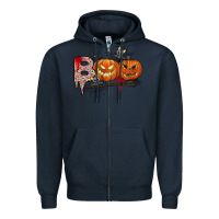 Navy boo Zipper Hoodie - CowhideDigitalArt